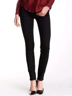 New The Kooples Soft Denim 'Skin' Jeans in Black Size 24